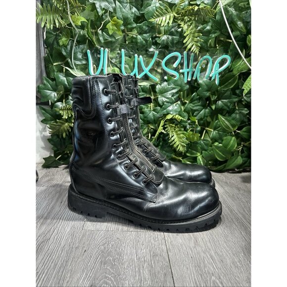 All American Boot MFG Mens 13 D Vibram Combat Station Fire EMS Black Leather main image 9